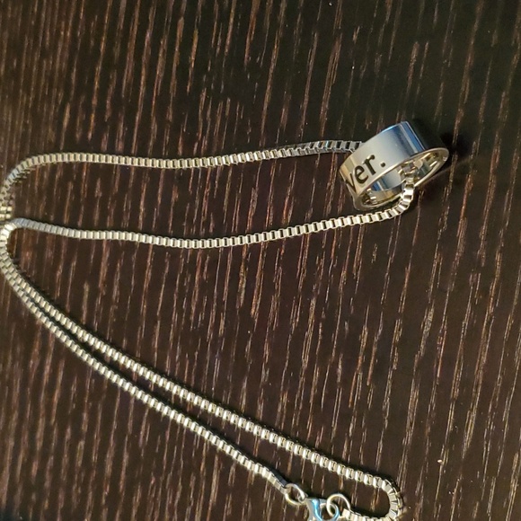💙4/$20 NEW Stainless Steel Necklase w/Ring - Picture 5 of 5